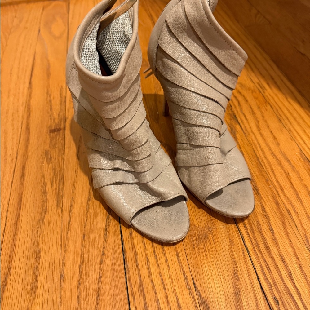 Boss Tan Strappy Heeled Sandals